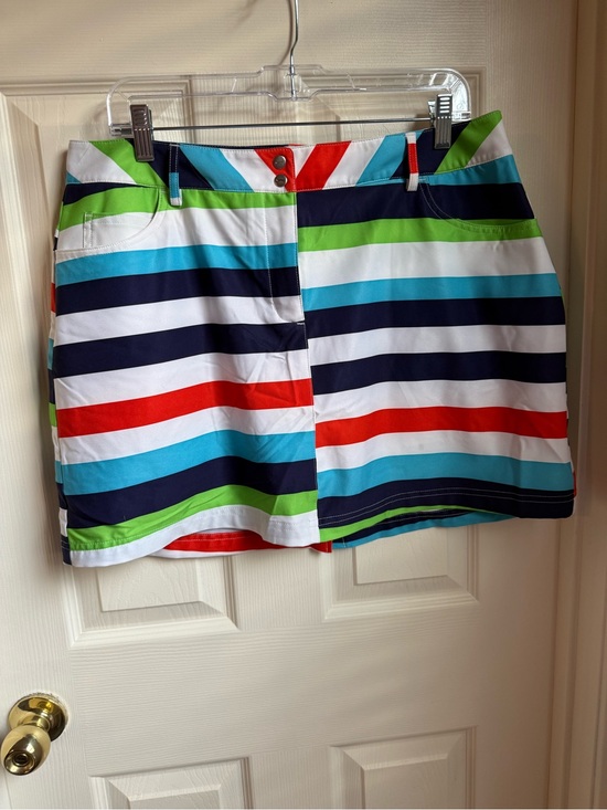 Slazenger Dresses & Skirts - Slazenger White Skirt with Orange, Lime & Navy Waistband